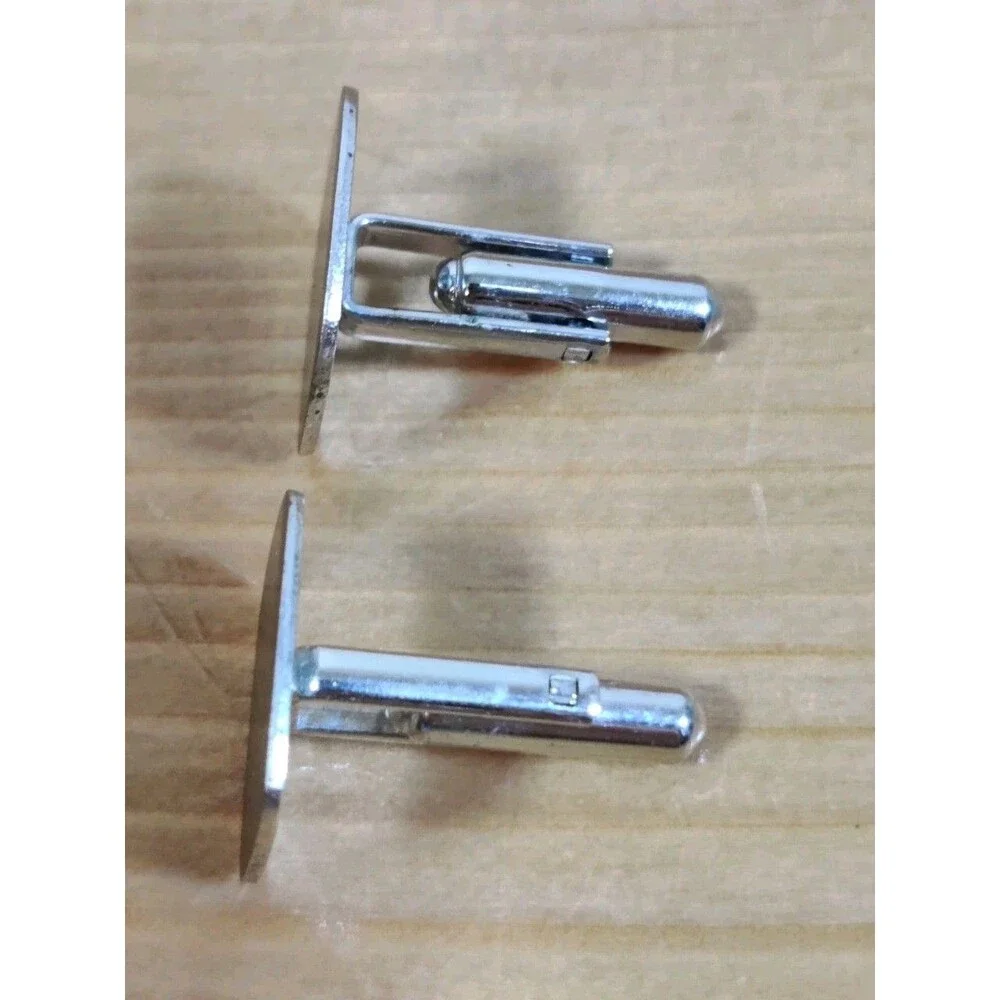 Vtg 925 Sterling Silver Top N.S. Meyer, NY Matte Finish Square Cufflinks